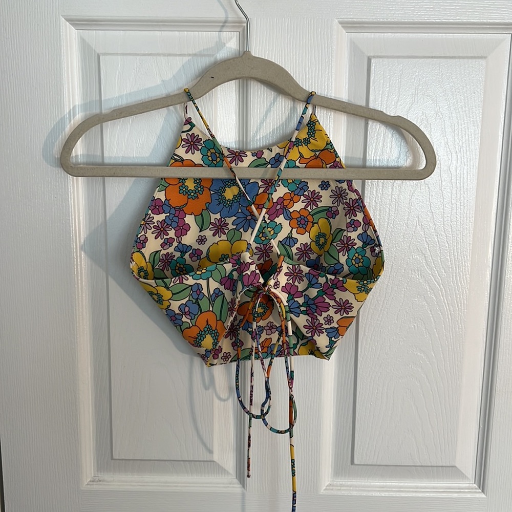 Zara 70s Floral Crop Top (US M) - Picture 2 of 3